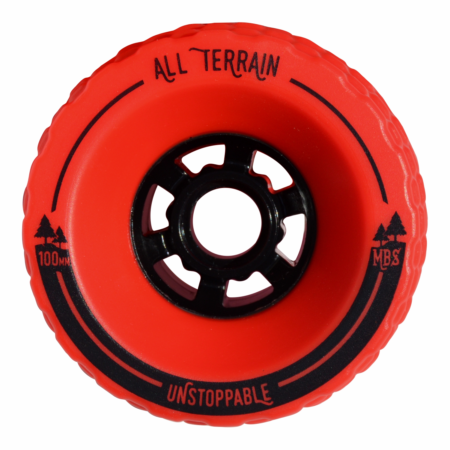 13403 - MBS All-Terrain Skateboard Wheels - Red (4) — Atom Longboards